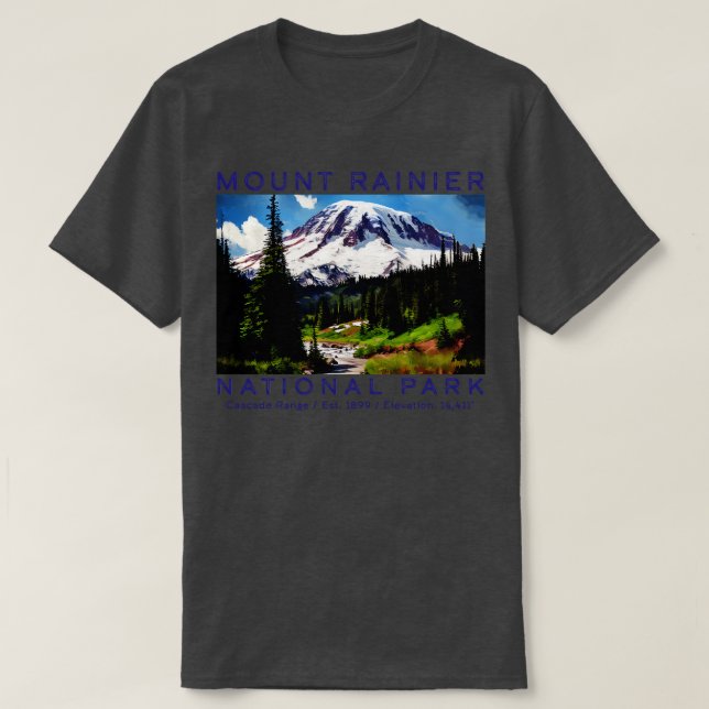 Mount Rainier National Park State of Washington 1 T-Shirt (Design Front)