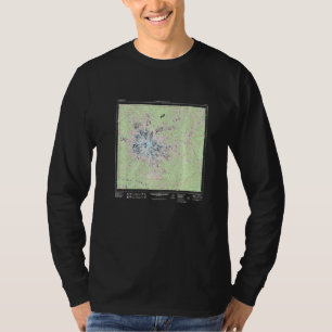 Mount Rainier National Park Topographic Map Premiu T-Shirt