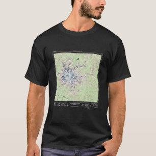 Mount Rainier National Park Topographic Map T-Shirt