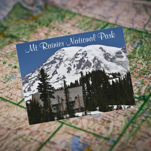 Mount Rainier National Park Travel Photo Postcard