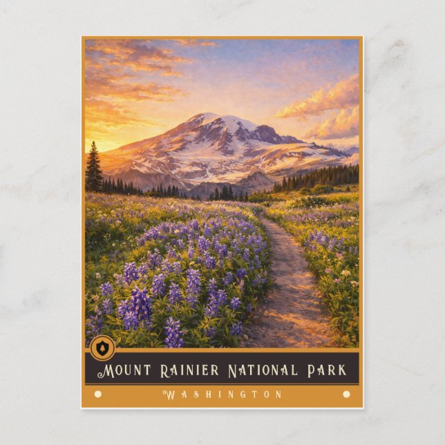 Mount Rainier National Park | Vintage Postcard (Front)