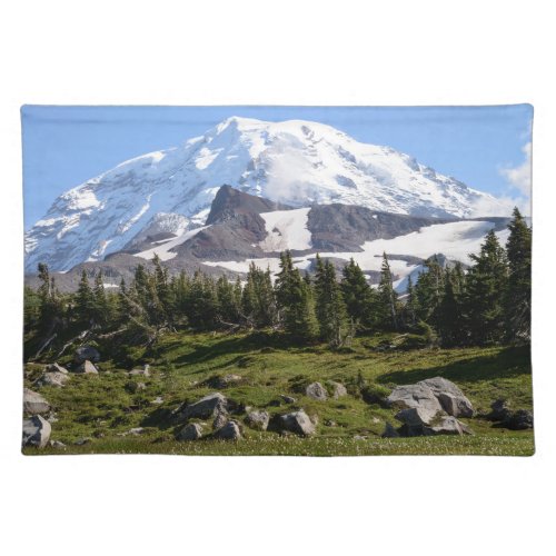 Mount Rainier National Park WA Spray Park Cloth Placemat