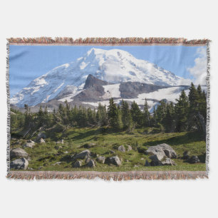 Mount Rainier National Park, WA. Spray Park Throw Blanket