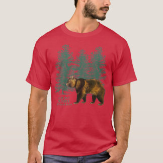 Mount Rainier National Park Washington Bear Trees  T-Shirt