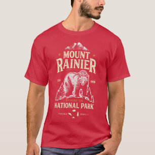 Mount Rainier National Park Washington Bear Vintag T-Shirt