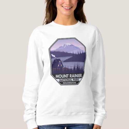 Mount Rainier National Park Washington Cabin Retro Sweatshirt