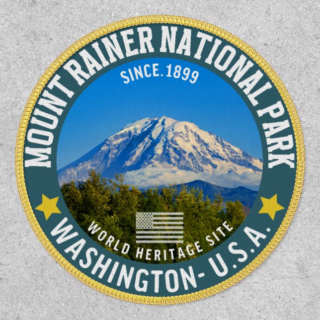 Mount Rainier National Park– Washington Hiking Patch (Front)