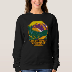 Mount Rainier National Park Washington Retro Sweatshirt