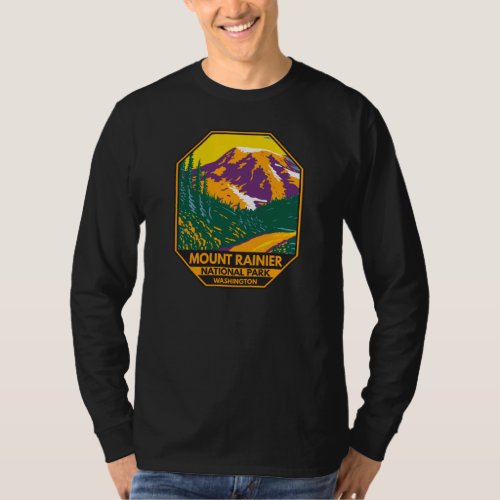 Mount Rainier National Park Washington Retro  T_Shirt