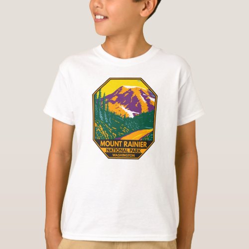 Mount Rainier National Park Washington Retro  T_Shirt