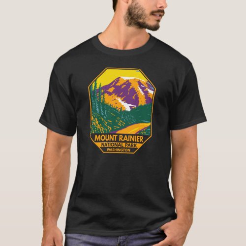 Mount Rainier National Park Washington Retro  T_Shirt