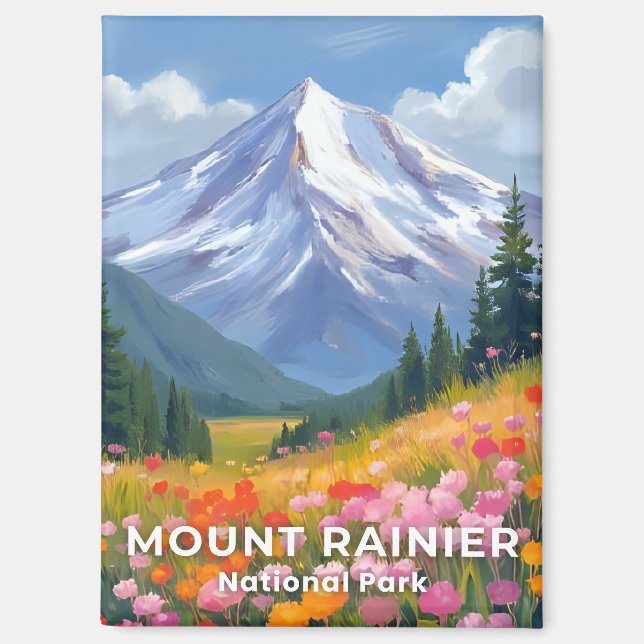 Mount Rainier National Park | Washington Travel Magnet (Front)