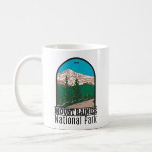 Mount Rainier National Park Washington Vintage Coffee Mug