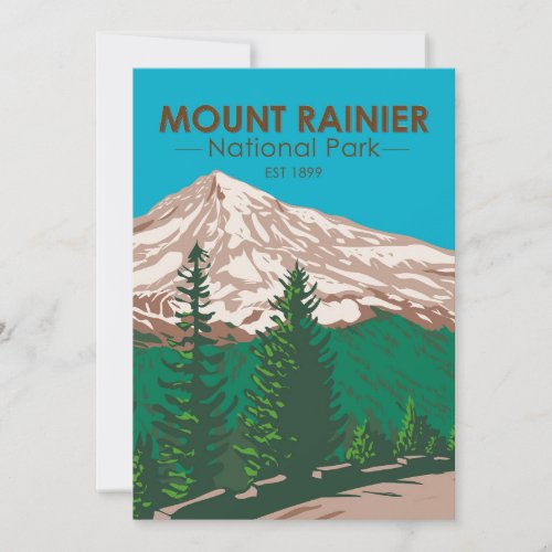 Mount Rainier National Park Washington Vintage 