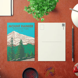 Mount Rainier National Park Washington Vintage Postcard
