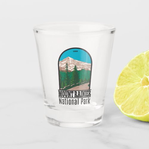 Mount Rainier National Park Washington Vintage Shot Glass