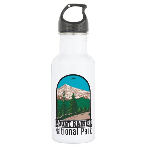 Mount Rainier National Park Washington Vintage  Stainless Steel Water Bottle