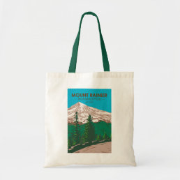 Mount Rainier National Park Washington Vintage  Tote Bag