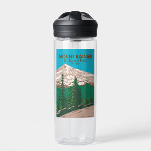 Mount Rainier National Park Washington Vintage Water Bottle