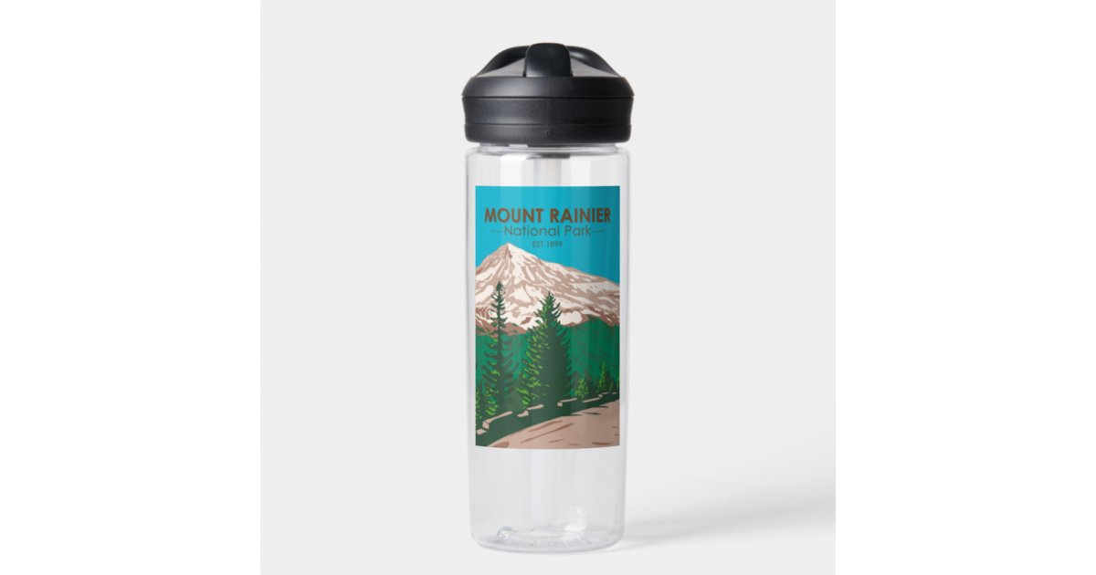 Premium Photo  Thermos with a hot drink on mountain waterfall