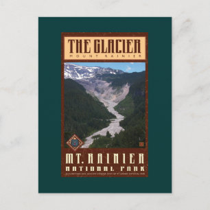 MOUNT RAINIER NAT'L PARK-Glacier Country- Postcard