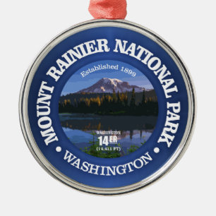 Mount Rainier NP2 Metal Ornament