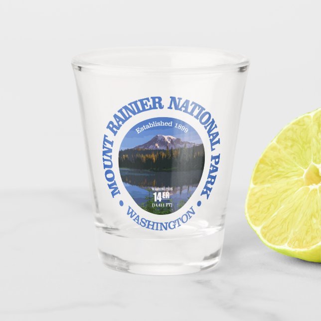 Mount Rainier NP2 Shot Glass (Front)