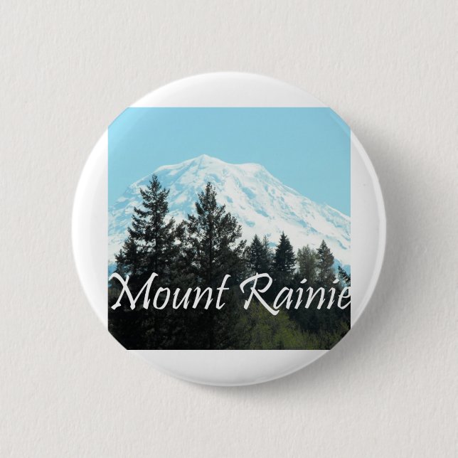 Mount Rainier Pinback Button (Front)