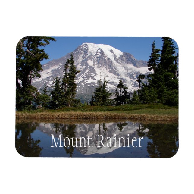 Mount Rainier Reflected in Mountain Lake Magnet (Horizontal)