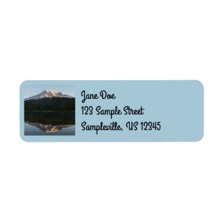 Mount Rainier Reflected Sunrise I Label