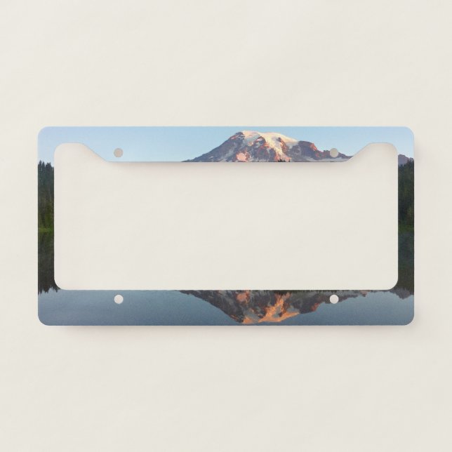 Mount Rainier Reflected Sunrise I License Plate Frame (Front)