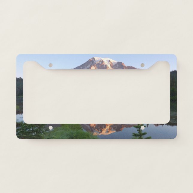 Mount Rainier Reflected Sunrise II License Plate Frame (Front)