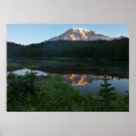Mount Rainier Reflected Sunrise II Poster