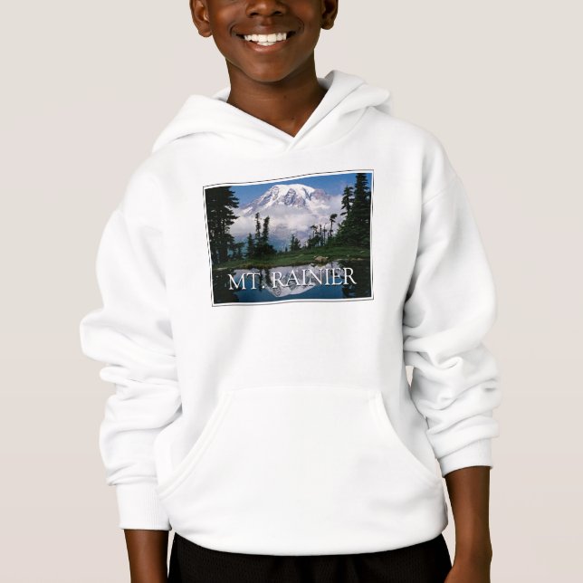 Mount Rainier | Reflection in a Mountain Pond Hoodie (Front)