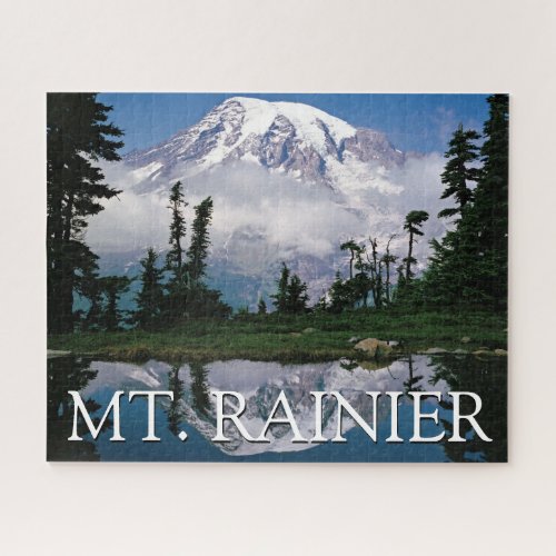 Mount Rainier  Reflection in a Mountain Pond Jigsaw Puzzle