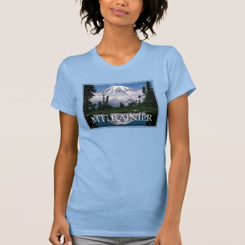 Mount Rainier  Reflection in a Mountain Pond T_Shirt