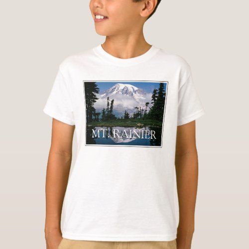 Mount Rainier  Reflection in a Mountain Pond T_Shirt