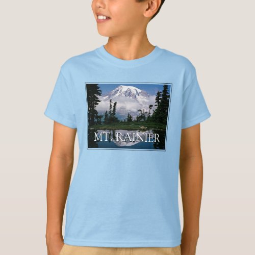 Mount Rainier  Reflection in a Mountain Pond T_Shirt