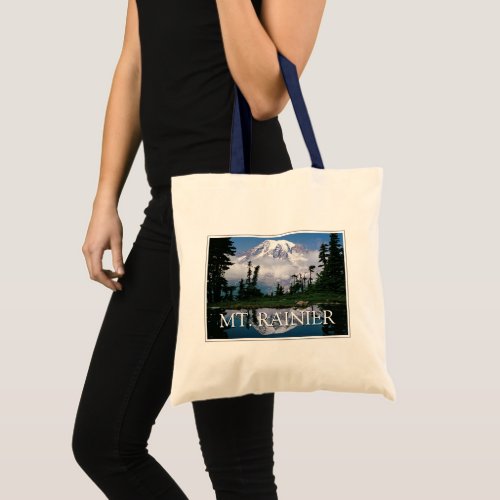 Mount Rainier  Reflection in a Mountain Pond Tote Bag