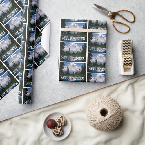 Mount Rainier  Reflection in a Mountain Pond Wrapping Paper