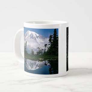 Mount Rainier relected in a mountain tarn Giant Coffee Mug