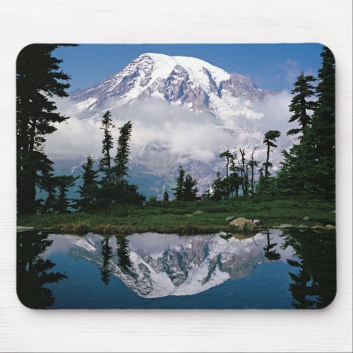 Mount Rainier relected in a mountain tarn Mouse Pad