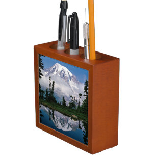 Mount Rainier relected in a mountain tarn Pencil/Pen Holder