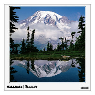 Mount Rainier relected in a mountain tarn Wall Decal