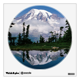 Mount Rainier relected in a mountain tarn Wall Sticker