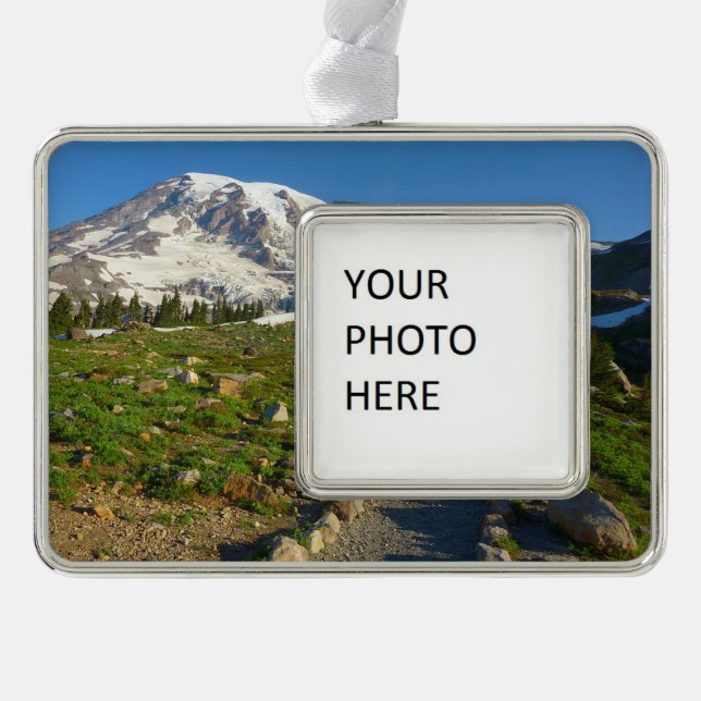 Mount Rainier Skyline Trail View Christmas Ornament (Front)