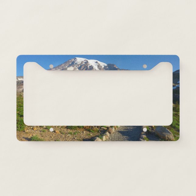 Mount Rainier Skyline Trail View License Plate Frame (Front)