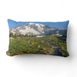 Mount Rainier Skyline Trail View Lumbar Pillow
