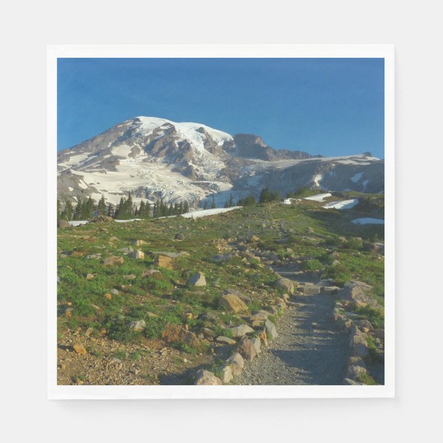 Mount Rainier Skyline Trail View Napkins (Front)
