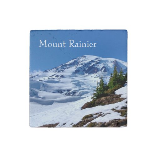 Mount Rainier Stone Magnet